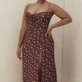Floral Bustier Midi Dress