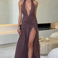 Melania Maxi Dress - Chocolate