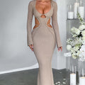 Nadine Maxi Dress - Beige