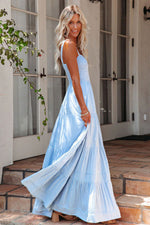 Swing Pleated Maxi Boho Dress by