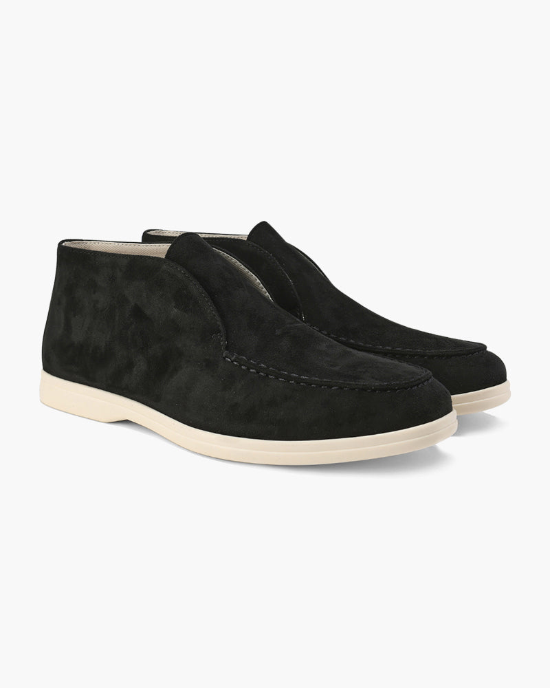 Old Money Style High Suede Loafers
