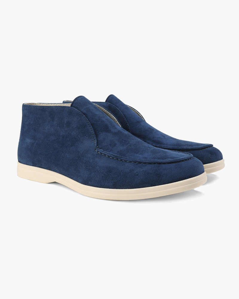 Old Money Style High Suede Loafers