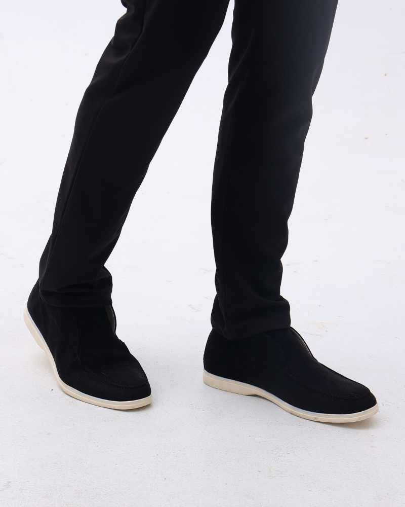 Old Money Style High Suede Loafers
