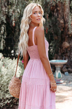 Swing Pleated Maxi Boho Dress by