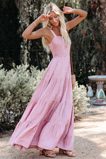 Swing Pleated Maxi Boho Dress by