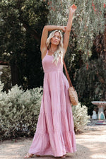 Swing Pleated Maxi Boho Dress by