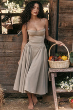 Samaria French Navy Corset Sundress