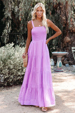 Swing Pleated Maxi Boho Dress by