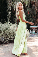 Swing Pleated Maxi Boho Dress by