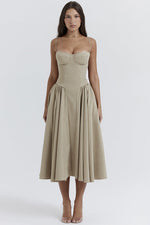 Samaria French Navy Corset Sundress
