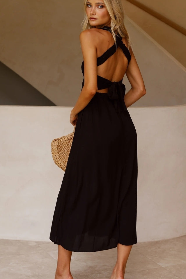 Silvia Backless Summer Dress for Confident Style