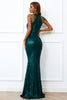 Halter Neck Sequin Mermaid Prom Dress by
