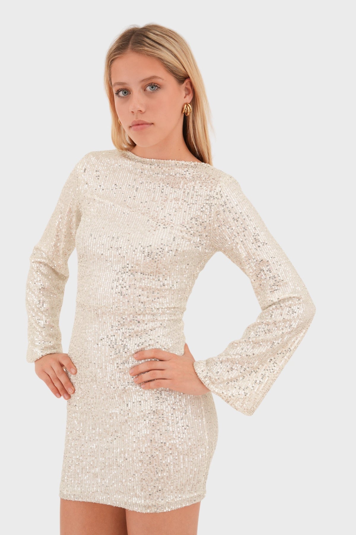 "Shine" Dress Champagne 1