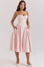 Samaria French Navy Corset Sundress