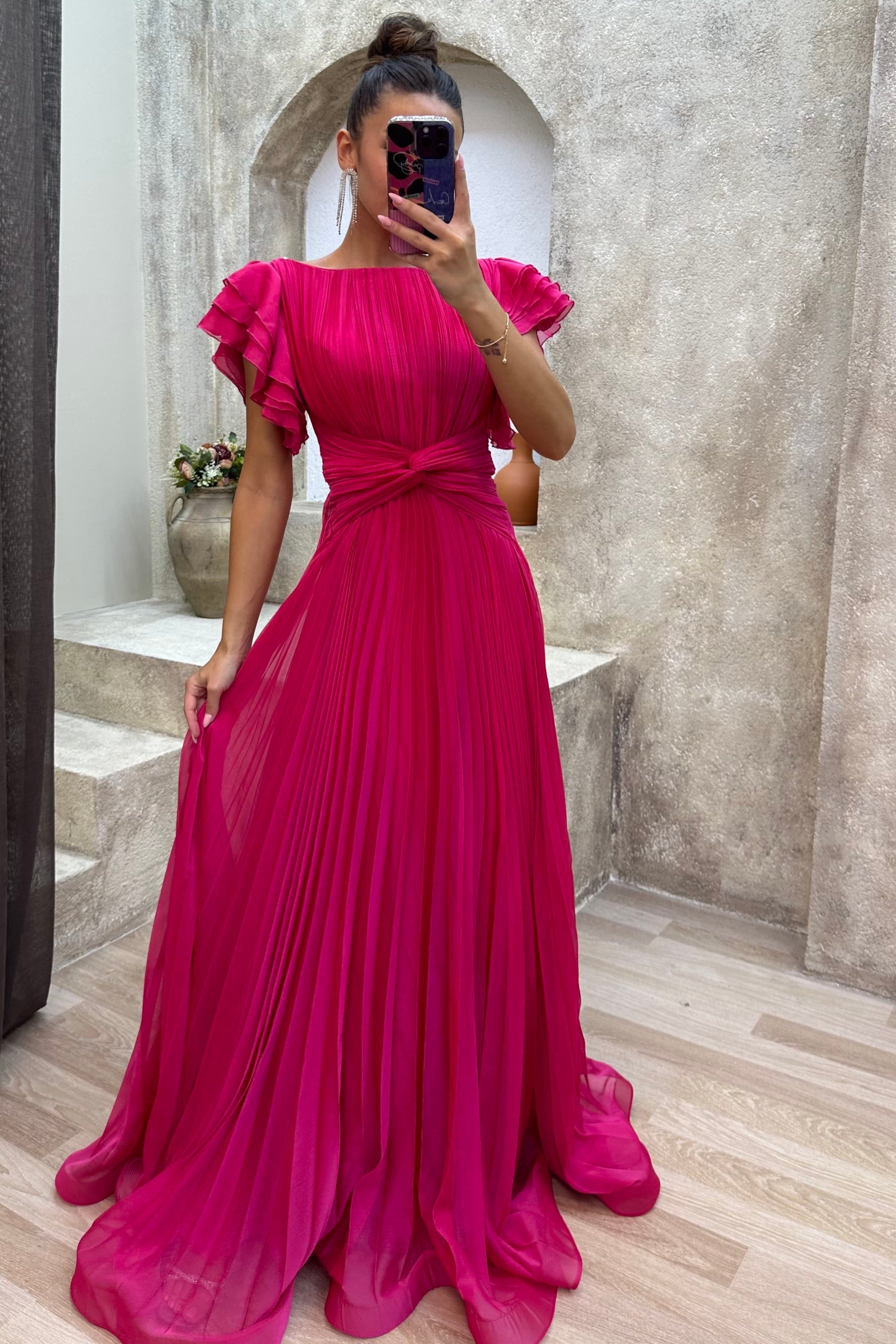 April | Pleated Evening Gown 1