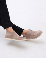 Old Money Style High Suede Loafers