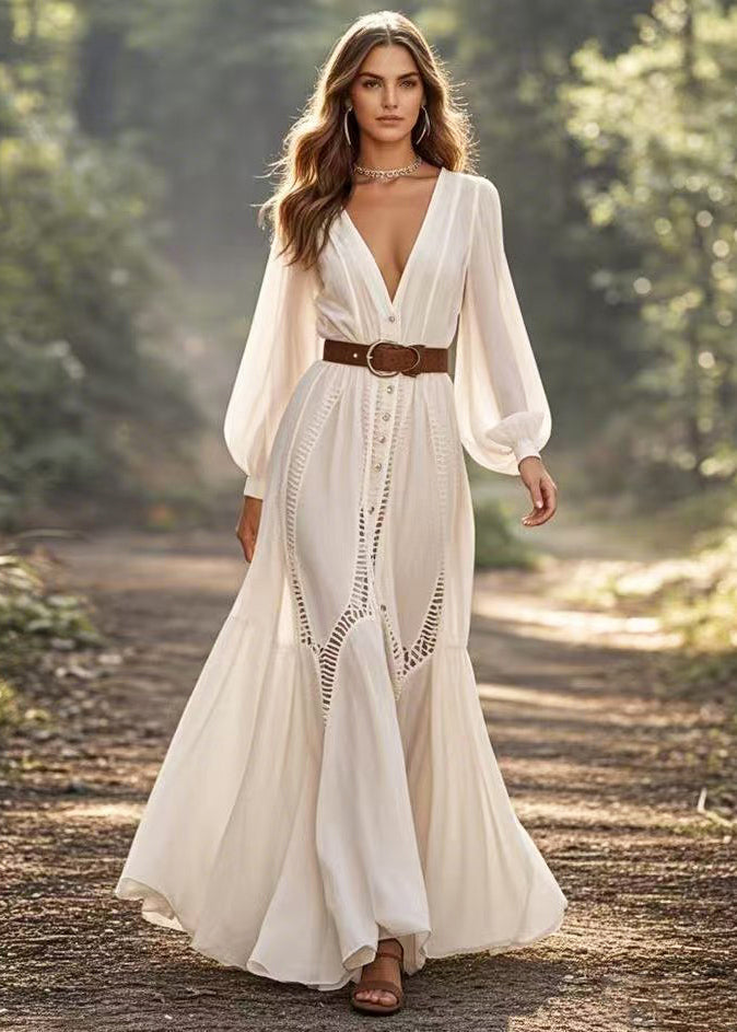 Azure Noir Maxi Dress