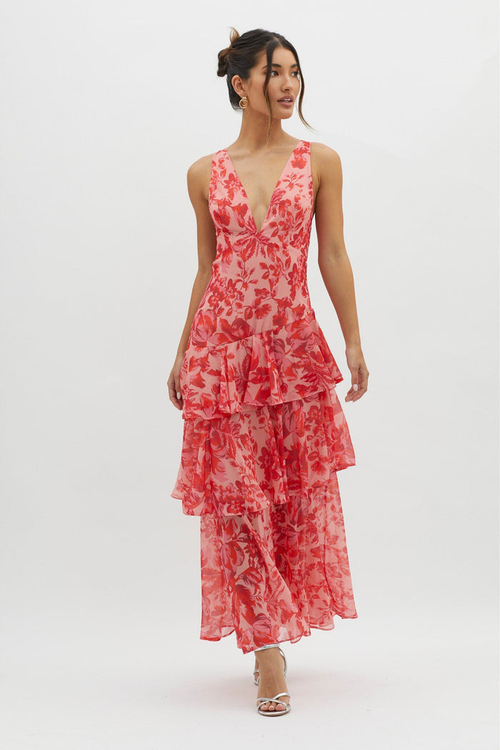 Isla | Strappy Ruffle Maxi Dress 1