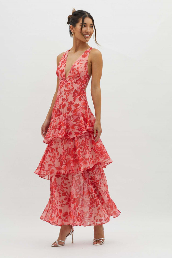 Isla | Strappy Ruffle Maxi Dress 1