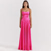 Anabella Black Lace Up Maxi Dress