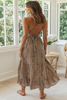 Leopard Backless Maxi Dress by