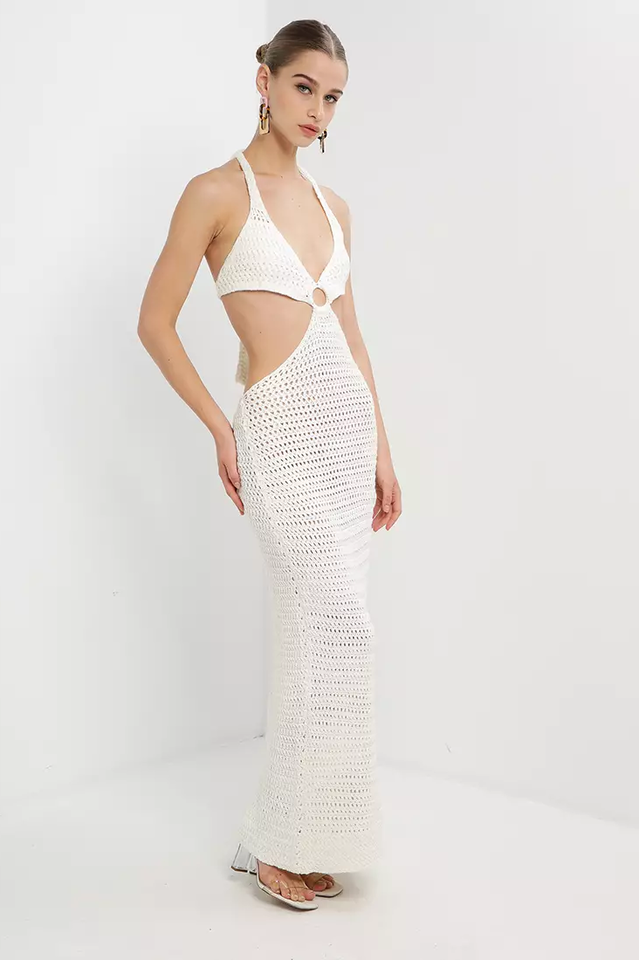 Haven Crochet Maxi Cover Up Dress by
