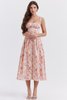 Tatiana Pink Floral Print Midi Dress Designed for You