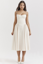 Samaria French Navy Corset Sundress