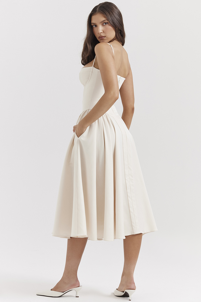 Samaria French Navy Corset Sundress