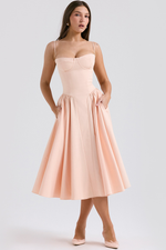 Samaria French Navy Corset Sundress