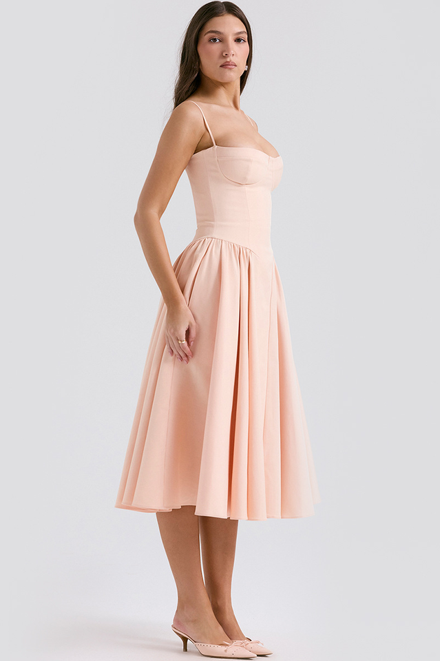 Samaria French Navy Corset Sundress