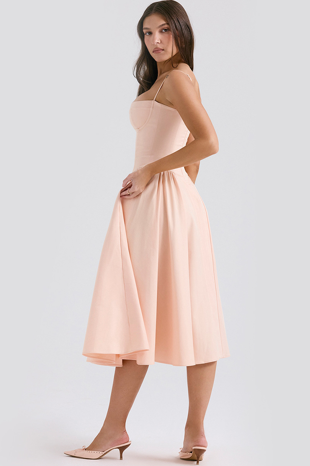Samaria French Navy Corset Sundress