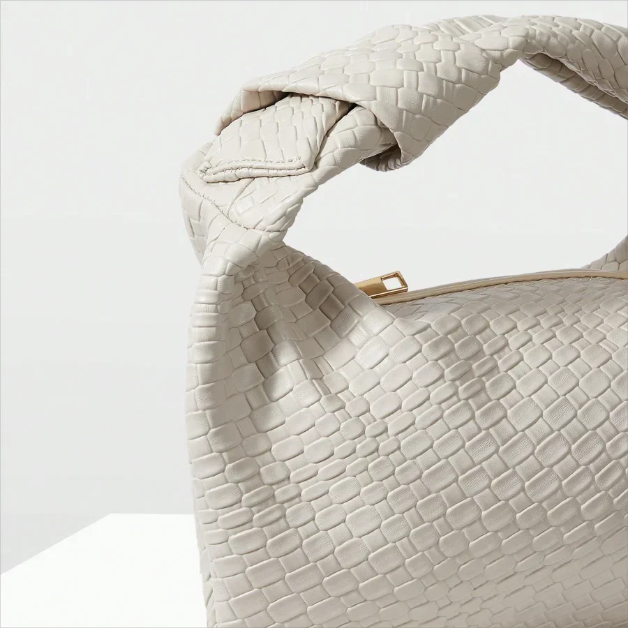 Small Woven 'ALICE' Knot handbag Premium Vegan Leather