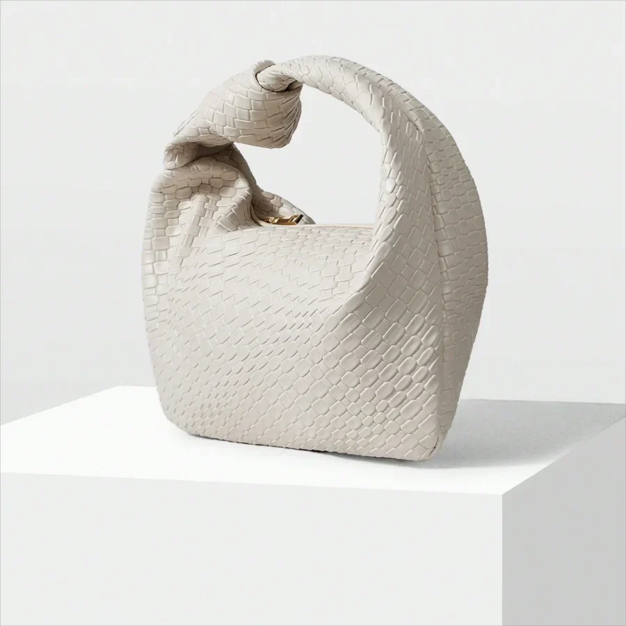 Small Woven 'ALICE' Knot handbag Premium Vegan Leather