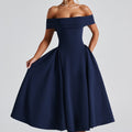 Miranda Midi Dress - Navy